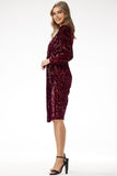 Glamorous Sequin Midi Dress with Long Sleeves for Any Occasion