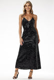 Glamorous Sequined Evening Maxi Dress for Special Occasions
