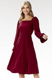 Chic Mock Neck Midi Dress for Elegant Occasions