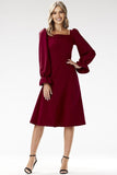 Chic Mock Neck Midi Dress for Elegant Occasions