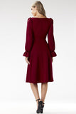 Chic Mock Neck Midi Dress for Elegant Occasions