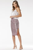 Elegant Sequin Pencil Midi Skirt for Special Events