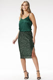 Elegant Sequin Pencil Midi Skirt for Special Occasions