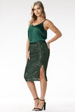 Elegant Sequin Pencil Midi Skirt for Special Occasions