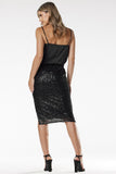 Elegant Sequin Pencil Midi Skirt for Special Occasions