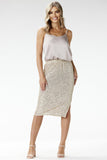 Elegant Sequin Pencil Midi Skirt for Special Occasions