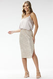 Elegant Sequin Pencil Midi Skirt for Special Occasions