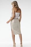 Elegant Sequin Pencil Midi Skirt for Special Occasions