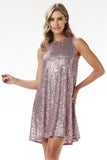 Dazzling Sequin Halter Mini Dress for Special Occasions