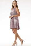 Dazzling Sequin Halter Mini Dress for Special Occasions