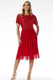 Elegant Sequined Tulle Kimono Evening Dress for Special Occasions