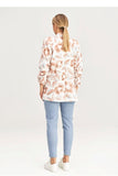 Chic Pleated Sleeve Loose Jacket with Lining