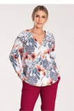 Chic Long-Sleeved Press-Stud Shirt with Cheeky Neckline