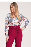 Chic Long-Sleeved Press-Stud Shirt with Cheeky Neckline