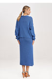 Elegant Midi Dress and Bolero Set with Decorative Bow