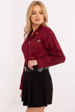 Versatile Women's Casual Cotton Shirt with Pocket & Brooches