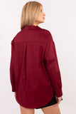 Versatile Women's Casual Cotton Shirt with Pocket & Brooches