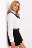 Elegant Women's Classic Shirt with Removable Scarf