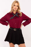Elegant Women's Classic Shirt with Removable Scarf