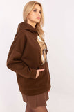 Charming Women's Hoodie with Teddy Bear Patches for Everyday Wear