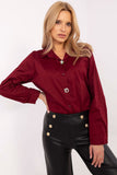 Elegant Women's Classic Shirt with Detachable Brooches