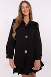 Elegant Women's Classic Shirt with Detachable Brooches