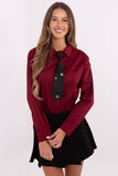 Classic Women's Casual Shirt with Removable Tie Detail