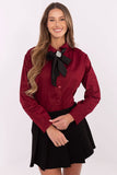 Elegant Women's Cotton Shirt with Removable Accessories