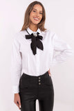 Elegant Women's Cotton Shirt with Removable Accessories