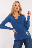 Stylish Ribbed Long Sleeve Blouse for Everyday Elegance