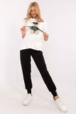 Chic Teddy Bear Print Sweatshirt & Pants Set for Cozy Days