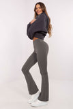 Chic High-Waisted Bell Leggings with Front Zipper Closure