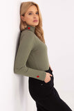 Charming Ribbed Turtleneck Sweater with Heart Embroidery