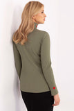 Charming Ribbed Turtleneck Sweater with Heart Embroidery