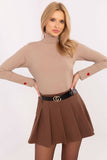 Charming Women's Turtleneck Sweater with Heart Embroidery