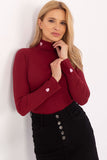 Charming Women's Turtleneck Sweater with Heart Embroidery