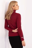 Charming Women's Turtleneck Sweater with Heart Embroidery