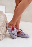 Cozy Holiday Slippers with Reindeer Fur Motif for Winter