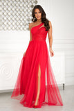 Elegant Sequined Dress with Slit and Mesh Overlay