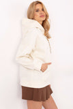 Charming Women's Hooded Sweatshirt with Teddy Bear Patch