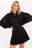 Elegant Women's Classic Shirt with Detachable Brooch