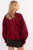 Elegant Women's Long Sleeve Shirt with Detachable Brooch