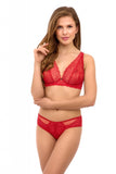 Elegant Red Lace Underwired Bra for Comfort and Support