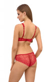 Elegant Red Lace Underwired Bra for Comfort and Support