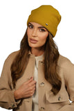 Elegant Women's Wool Beanie with Lime Fold for Winter Style