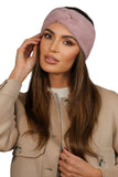 Elegant Orchid Winter Fluffy Headband with Stylish Loop