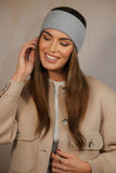 Elegant Gray Striped Lady's Headband for Any Occasion