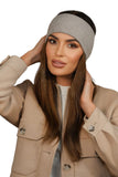 Chic Dark Beige Striped Headband for Sporty Elegance