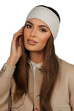 Elegant Beige Striped Damask Headband for Any Occasion