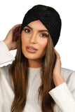 Elegant Black Women's Headband with Stylish Swirl Design